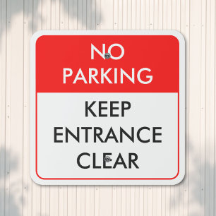 No Parking Warning Customized Text Outdoor Metal Sign