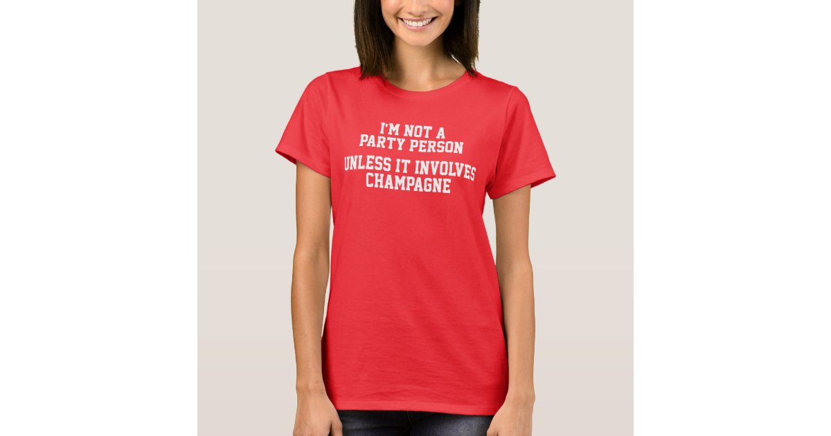 No Party Political Champagne Red T-Shirt