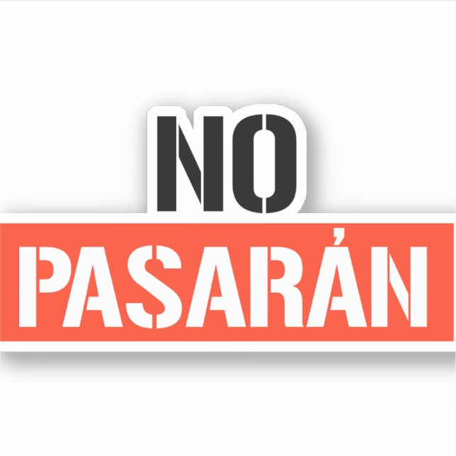 No Pasaran Sticker (Front)