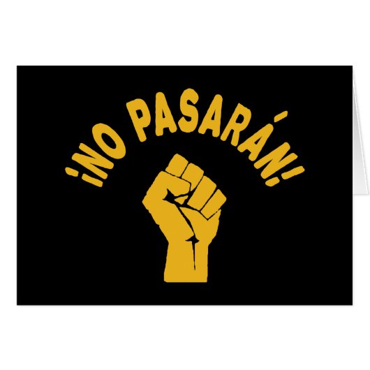 No Pasaran - They Shall Not Pass Cards (Front Horizontal)