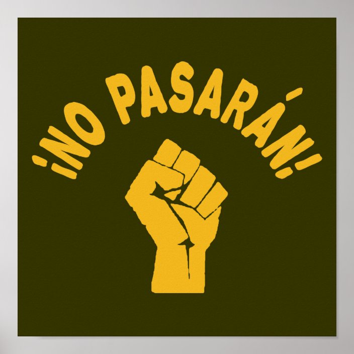 No Pasaran - They Shall Not Pass Poster | Zazzle.com