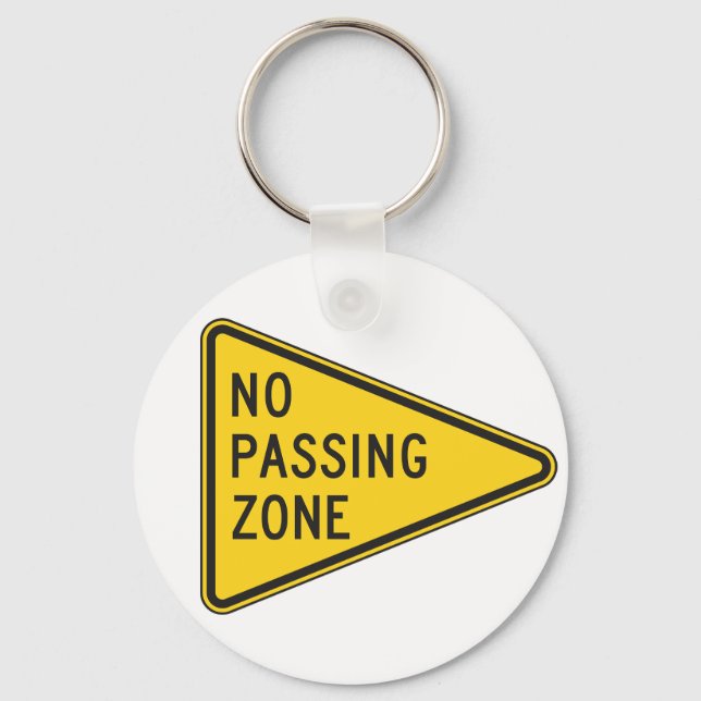 No Passing Zone Keychain (Front)