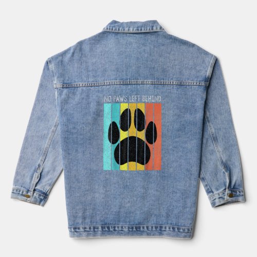 No Paws Left Behind Military Service Dogs  Denim Jacket