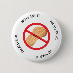 No Peanuts Allergy Alert Button