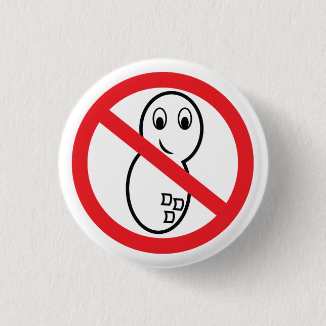 No Peanuts Button (Front)