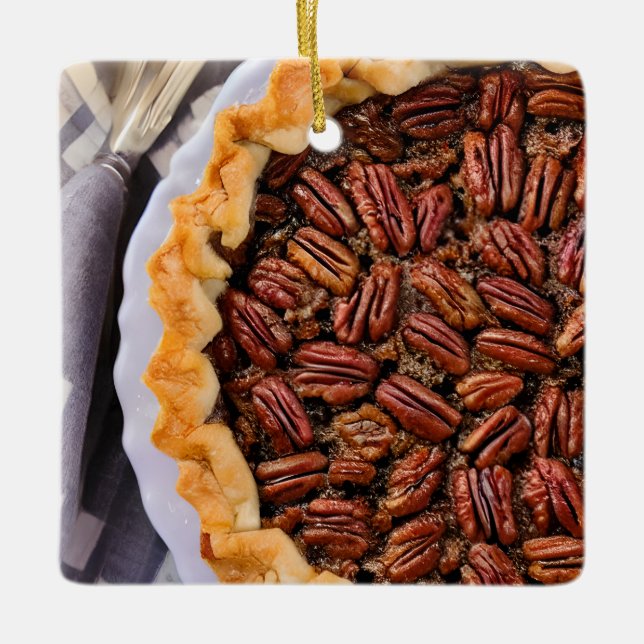 No Pecan at Your Presents  | Funny Food Pun  Ceramic Ornament (Front)