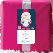No Peeking Bright Christmas  Santa Gnome To & From Label