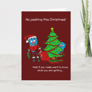 NO peeking Christmas card for Autism Donation