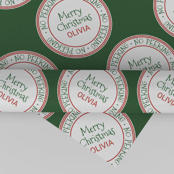 No Peeking Christmas Wrapping Paper by ChristmasPaperCo at Zazzle