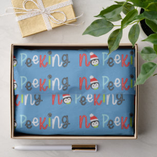 No Peeking Cute Whimsical Kids Christmas Tissue Paper