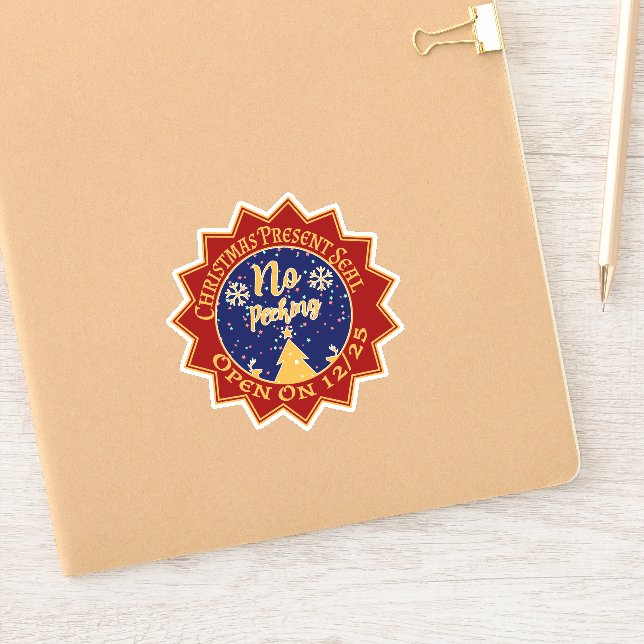 No Peeking Do Not Open Until Christmas One Red Sticker (Notebook)