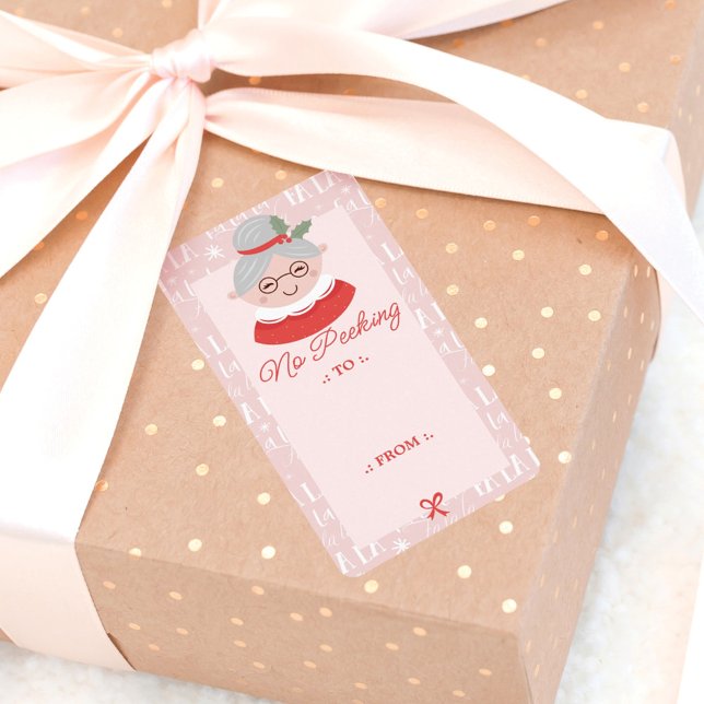 No Peeking Fa La La Mrs. Claus To & From Label (Creator Uploaded)