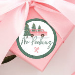 No Peeking Vintage Pink Christmas Van Classic Round Sticker<br><div class="desc">No Peeking Before Christmas Sticker. Celebrate the magical and festive holiday season with our custom holiday no peeking Christmas sticker. Our vintage holiday design features a cute girly pink retro van at a Christmas tree farm picking out a Christmas Tree. The words fa la la are handwritten. Customize with a...</div>