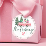 No Peeking Vintage Pink Christmas Van Santa Classic Round Sticker<br><div class="desc">No Peeking Before Christmas Sticker. Celebrate the magical and festive holiday season with our custom holiday no peeking Christmas sticker. Our vintage holiday design features a cute girly pink retro van with bright colorful presents being delivered on top of the van. Santa Claus is peeking his head out from the...</div>