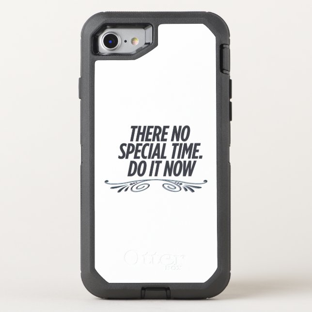 No Perfect Time – Motivational Typography Quote De Otterbox iPhone Case (Back)