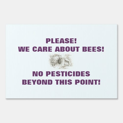 NO PESTICIDES BEYOND THIS POINT yard sign