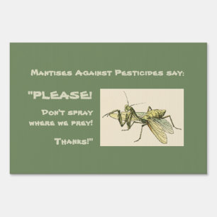"No Pesticides" yard sign