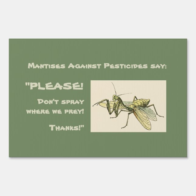 "No Pesticides" yard sign (Front)