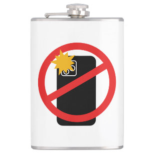 No Phone Photography - Respect Personal Privacy Flask