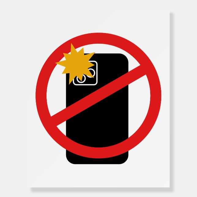 No Phone Photography - Respect Personal Privacy Foam Board (Front)