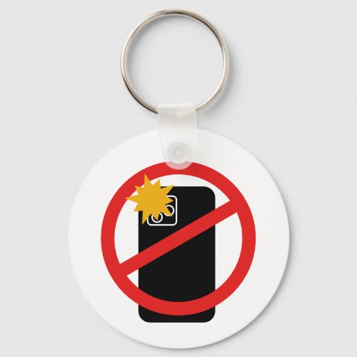 No Phone Photography _ Respect Personal Privacy Keychain