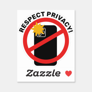 No Phone Photography - Respect Privacy Your Text Sticker