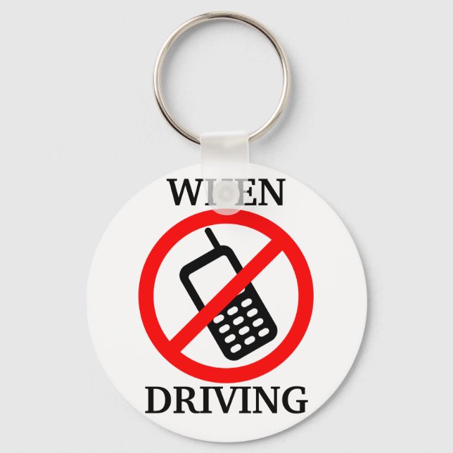 No Phone When Driving Keychain (Front)
