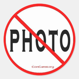 No Photo-3 inch Stickers-Sheet of 6 Classic Round Sticker