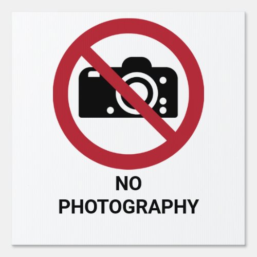 No Photography Prohibition Sign