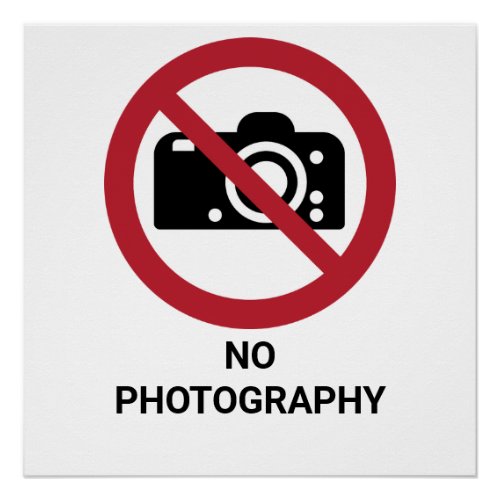 No Photography Prohibition Sign
