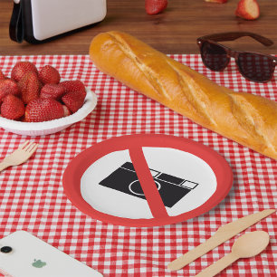 No Photography Sign Paper Plates