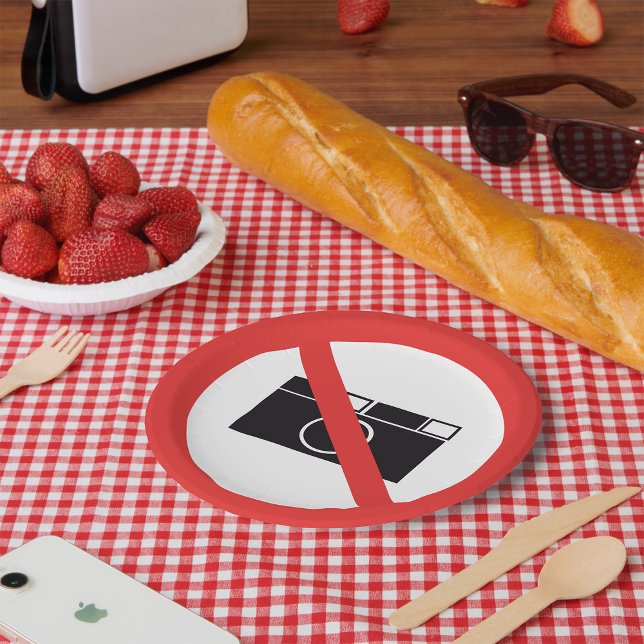 No Photography Sign Paper Plates (Creator Uploaded)