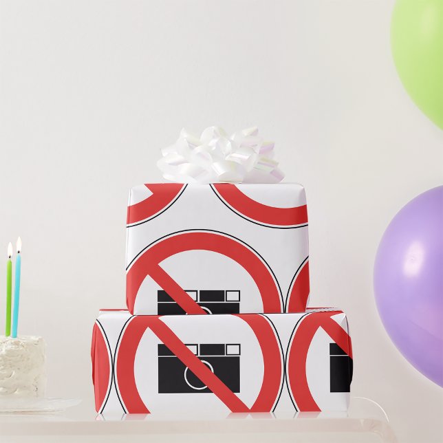 No Photography Sign Wrapping Paper (Creator Uploaded)