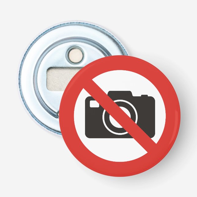 No Photos Allowed Bottle Opener (Front)