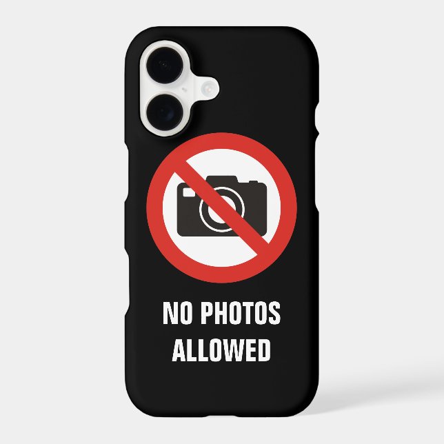 No Photos Allowed Case-Mate iPhone Case (Back)
