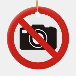 No Photos Allowed Ceramic Ornament
