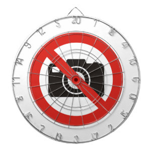 No Photos Allowed Dartboard