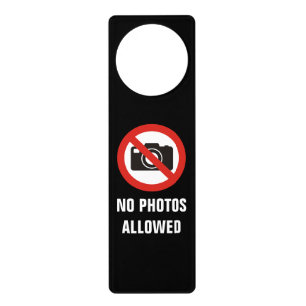 No Photos Allowed Door Hanger