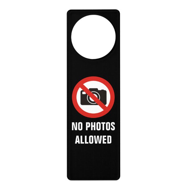 No Photos Allowed Door Hanger (Front)