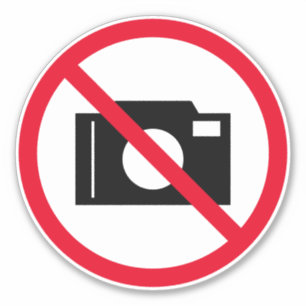 No Photos Allowed forbidden sign vinyl sticker