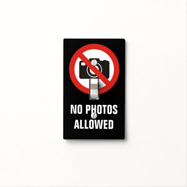 No Photos Allowed Light Switch Cover (In Situ)