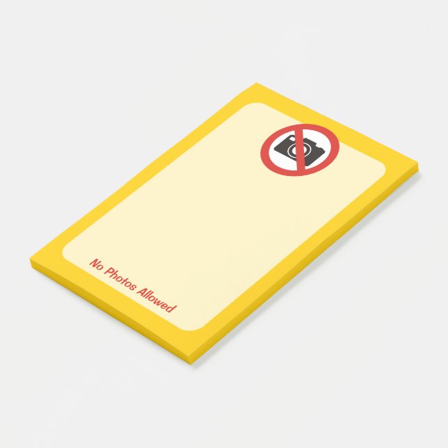 No Photos Allowed Post-it Notes (Angled)