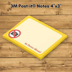 No Photos Allowed Post-it Notes