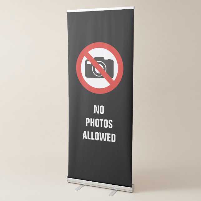 No Photos Allowed Retractable Banner (3/4)