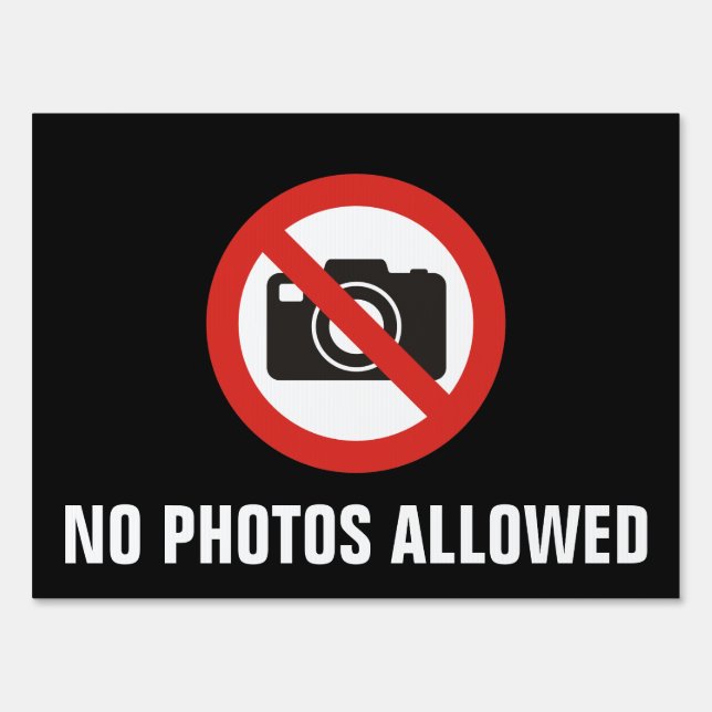 No Photos Allowed Sign (Front)