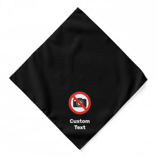 No Photos Allowed Sign Bandana
