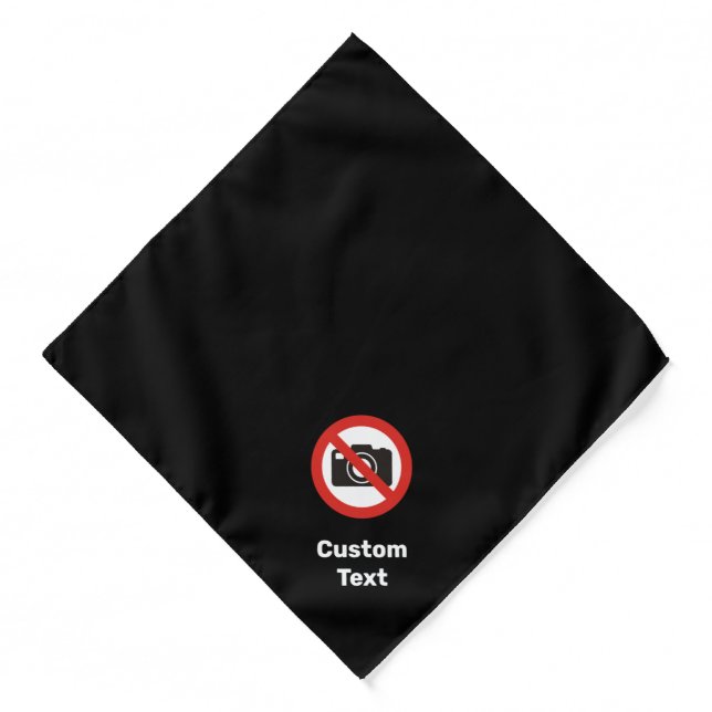 No Photos Allowed Sign Bandana (Front)