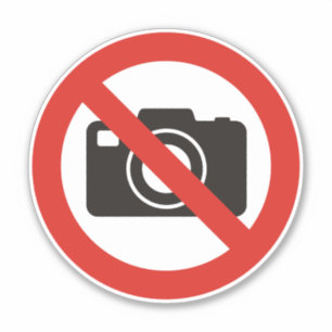 No Photos Allowed Sticker