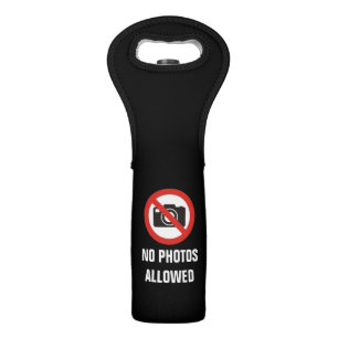No Photos Allowed Wine Bag