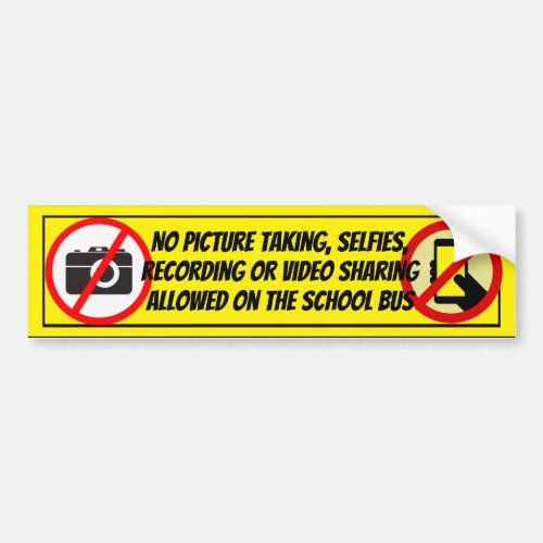 No Picture Taking Selfies  Bus Signage Sticker
